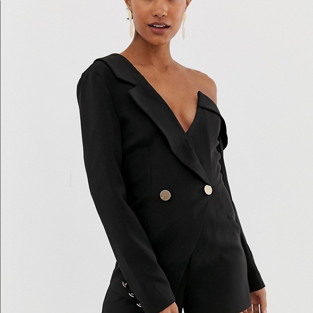 Lavish Alice tux detail romper black size 4